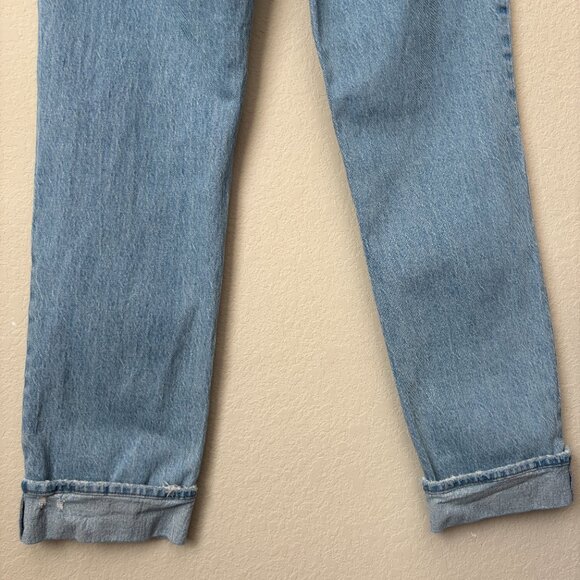 Abercrombie & Fitch The '90s Straight Ultra High Rise Light Wash Jeans 8 Long - Picture 11 of 12